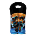 The Sock And Buskin Theatre Masks Print Double Neoprene Wine Tote