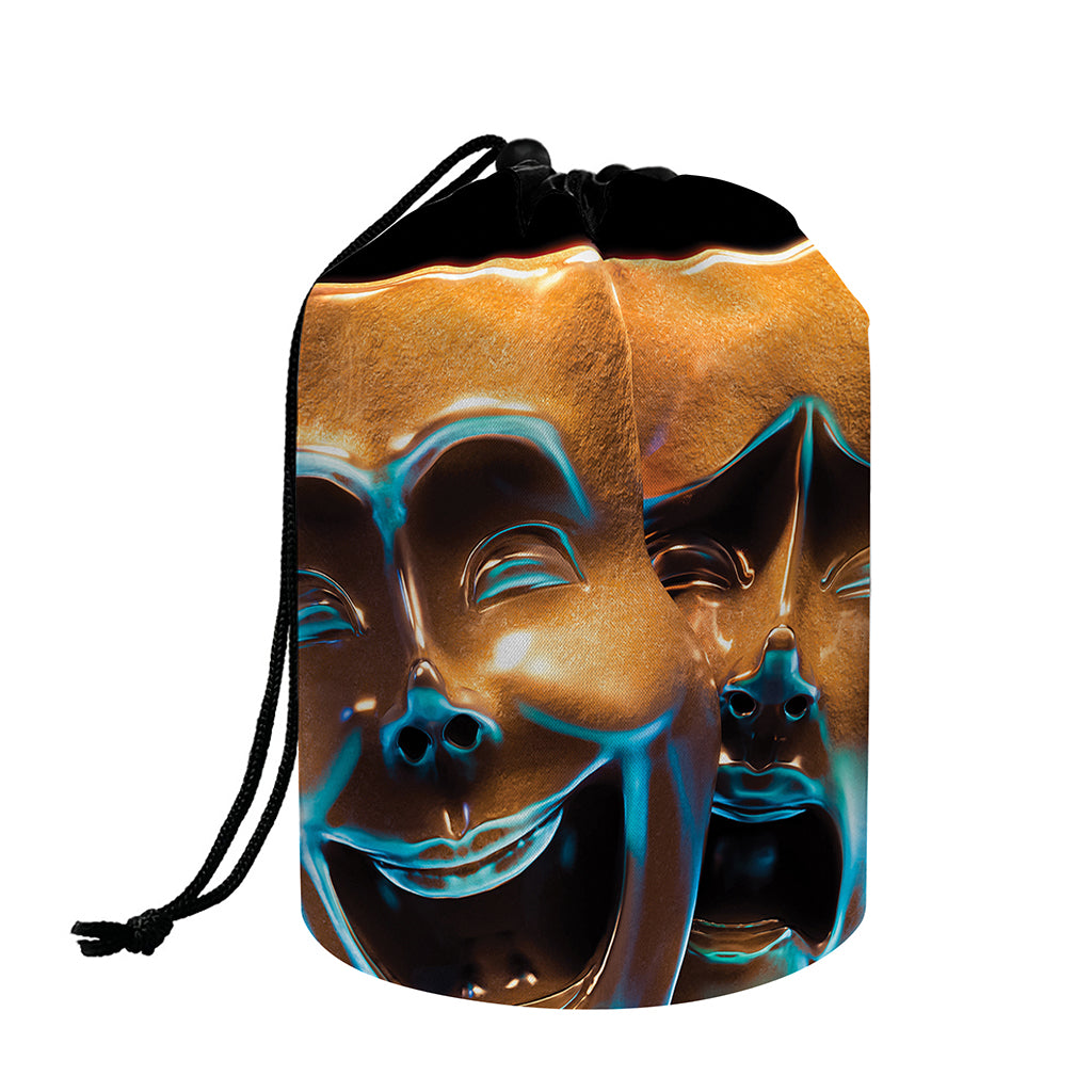 The Sock And Buskin Theatre Masks Print Drawstring Makeup Bag