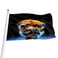 The Sock And Buskin Theatre Masks Print Flag