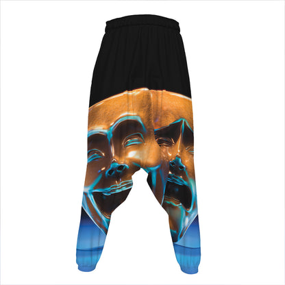 The Sock And Buskin Theatre Masks Print Hammer Pants