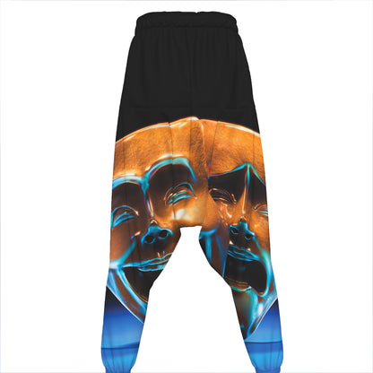 The Sock And Buskin Theatre Masks Print Hammer Pants