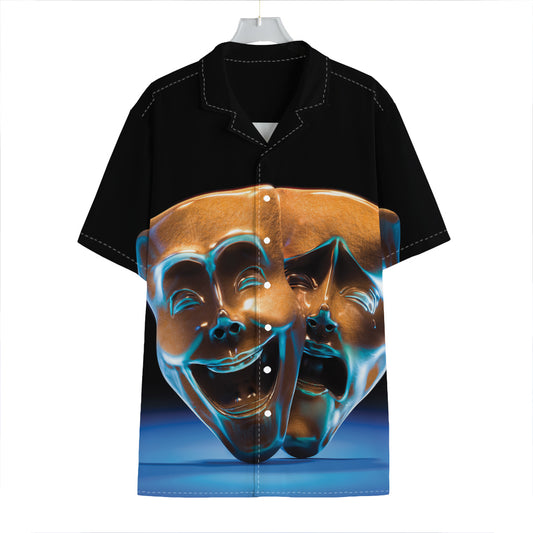 The Sock And Buskin Theatre Masks Print Hawaiian Shirt