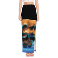 The Sock And Buskin Theatre Masks Print High Slit Maxi Skirt