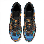 The Sock And Buskin Theatre Masks Print High Top Leather Sneakers