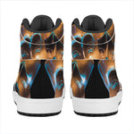 The Sock And Buskin Theatre Masks Print High Top Leather Sneakers