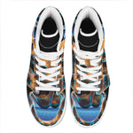 The Sock And Buskin Theatre Masks Print High Top Leather Sneakers
