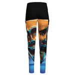 The Sock And Buskin Theatre Masks Print High-Waisted Pocket Leggings