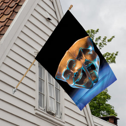 The Sock And Buskin Theatre Masks Print House Flag