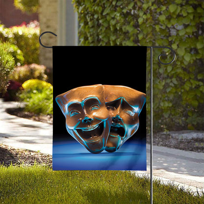 The Sock And Buskin Theatre Masks Print House Flag