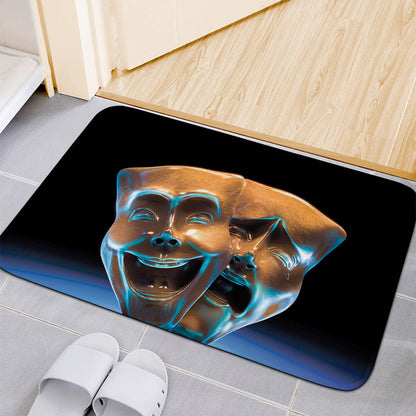 The Sock And Buskin Theatre Masks Print Indoor Door Mat