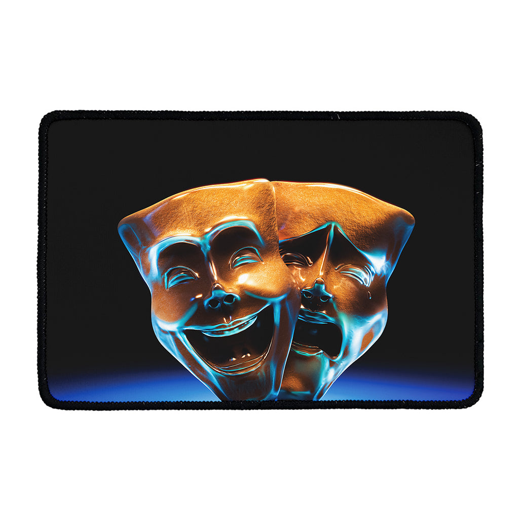The Sock And Buskin Theatre Masks Print Kitchen Mat