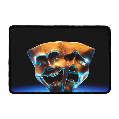 The Sock And Buskin Theatre Masks Print Kitchen Mat