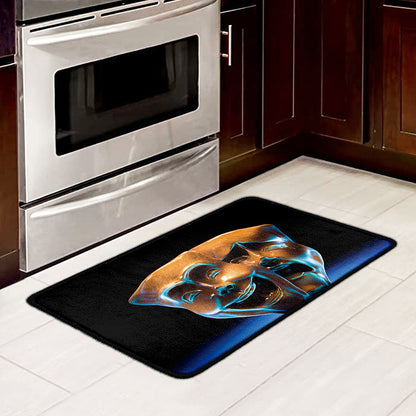 The Sock And Buskin Theatre Masks Print Kitchen Mat