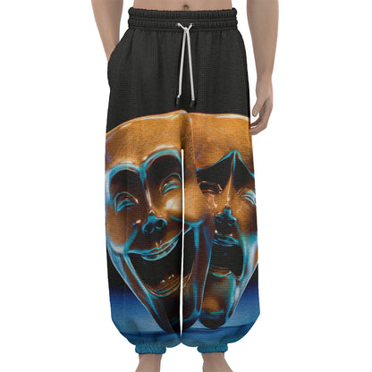 The Sock And Buskin Theatre Masks Print Lantern Pants