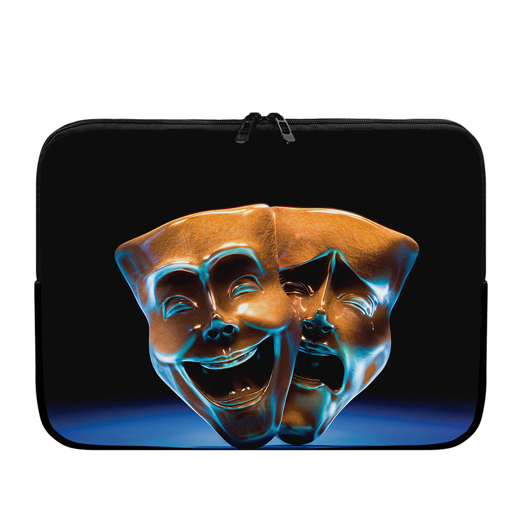 The Sock And Buskin Theatre Masks Print Laptop Sleeve