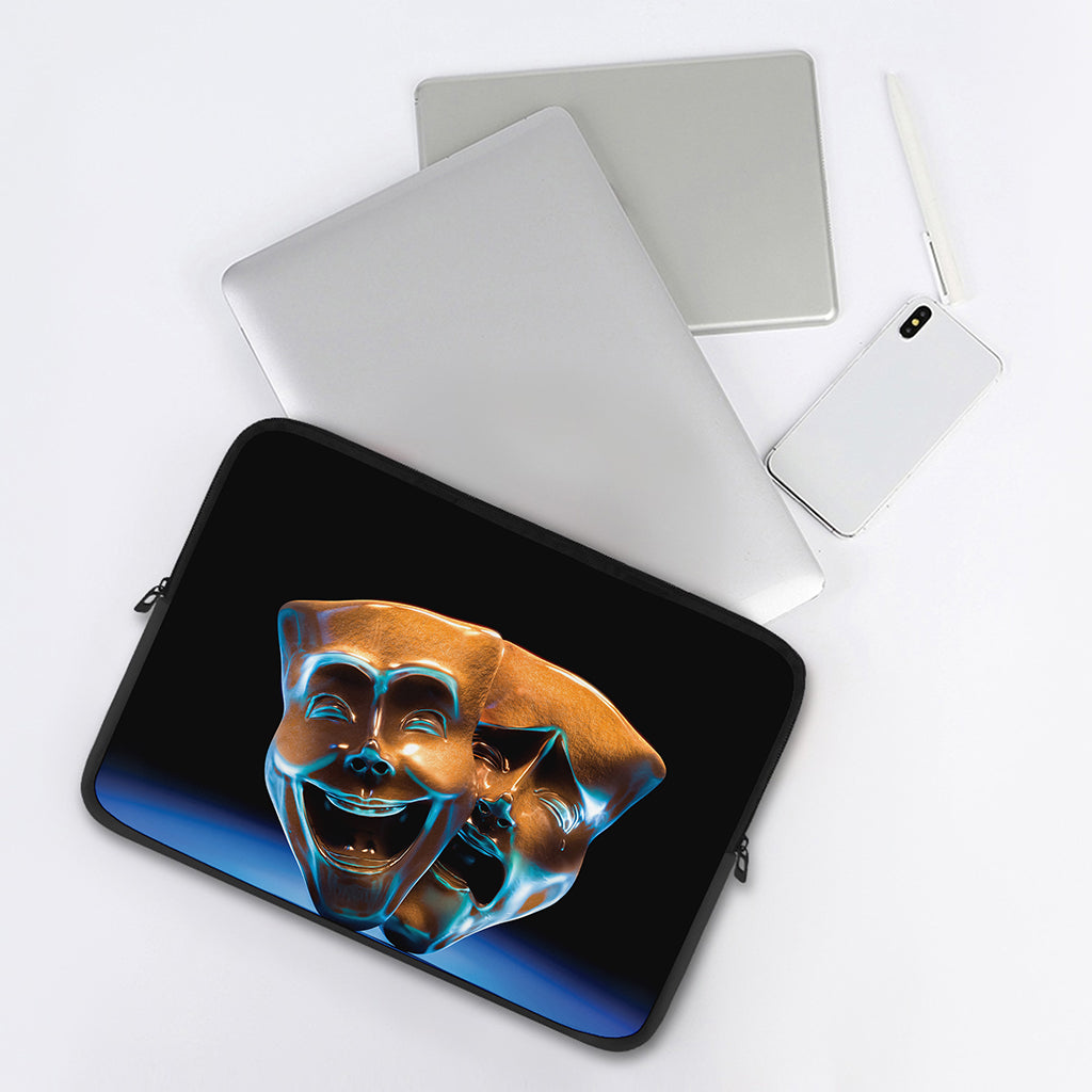 The Sock And Buskin Theatre Masks Print Laptop Sleeve