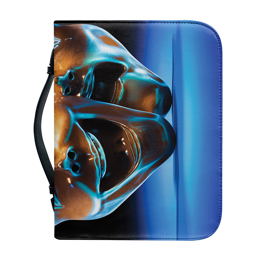 The Sock And Buskin Theatre Masks Print Leather Bible Cover