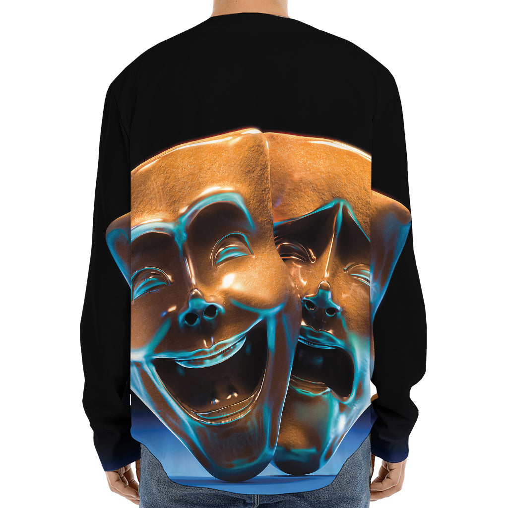 The Sock And Buskin Theatre Masks Print Long Sleeve Baseball Jersey