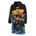 The Sock And Buskin Theatre Masks Print Men's Bathrobe