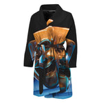 The Sock And Buskin Theatre Masks Print Men's Bathrobe