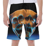 The Sock And Buskin Theatre Masks Print Men's Beach Shorts