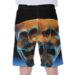 The Sock And Buskin Theatre Masks Print Men's Beach Shorts