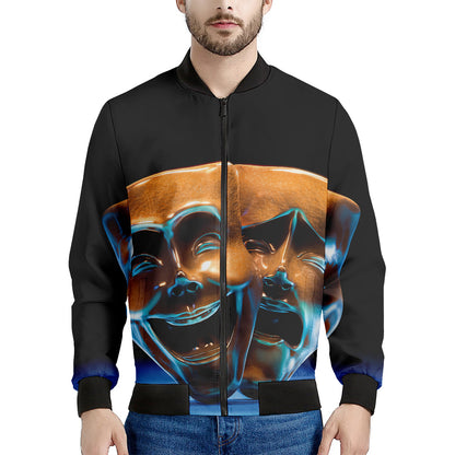 The Sock And Buskin Theatre Masks Print Men's Bomber Jacket