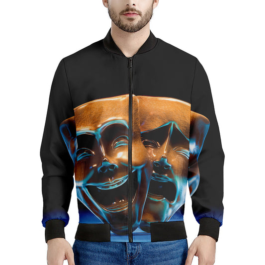 The Sock And Buskin Theatre Masks Print Men's Bomber Jacket