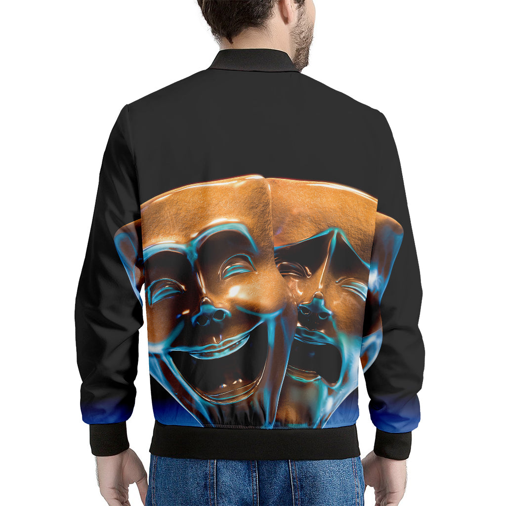 The Sock And Buskin Theatre Masks Print Men's Bomber Jacket