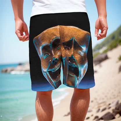The Sock And Buskin Theatre Masks Print Men's Cargo Shorts