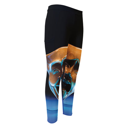The Sock And Buskin Theatre Masks Print Men's Compression Pants