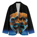 The Sock And Buskin Theatre Masks Print Men's Cotton Blazer