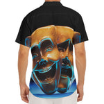 The Sock And Buskin Theatre Masks Print Men's Deep V-Neck Shirt