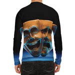 The Sock And Buskin Theatre Masks Print Men's Long Sleeve Rash Guard