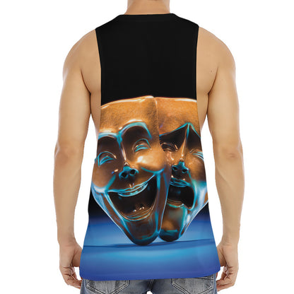 The Sock And Buskin Theatre Masks Print Men's Muscle Tank Top