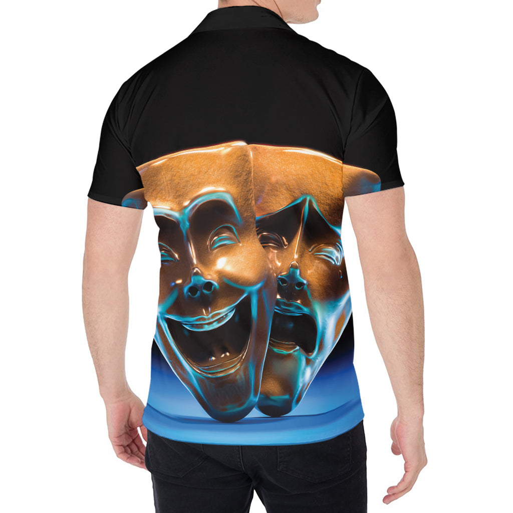 The Sock And Buskin Theatre Masks Print Men's Shirt