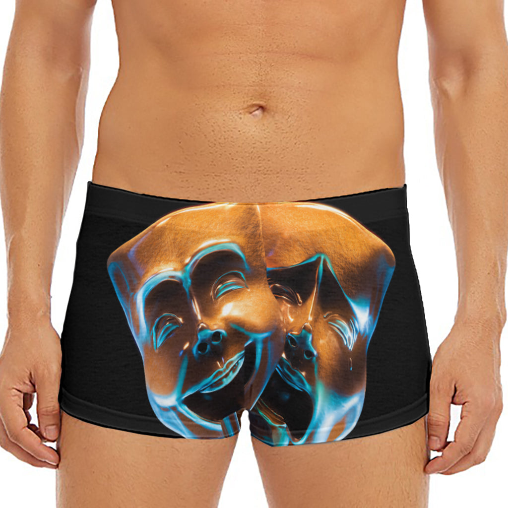 The Sock And Buskin Theatre Masks Print Men's Short Boxer Briefs