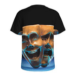 The Sock And Buskin Theatre Masks Print Men's Sports T-Shirt
