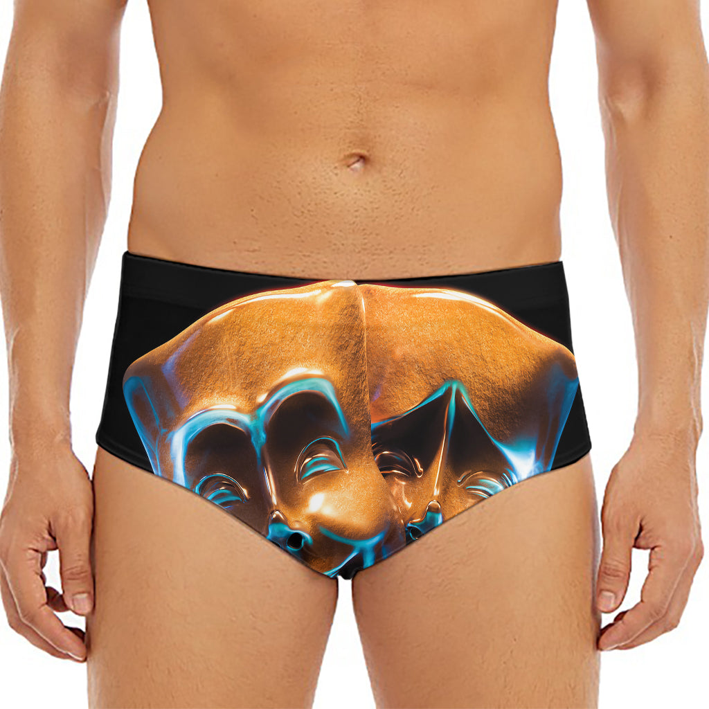 The Sock And Buskin Theatre Masks Print Men's Triangle Swim Briefs