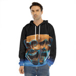 The Sock And Buskin Theatre Masks Print Men's Velvet Pullover Hoodie
