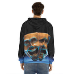 The Sock And Buskin Theatre Masks Print Men's Velvet Pullover Hoodie