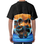 The Sock And Buskin Theatre Masks Print Men's Velvet T-Shirt