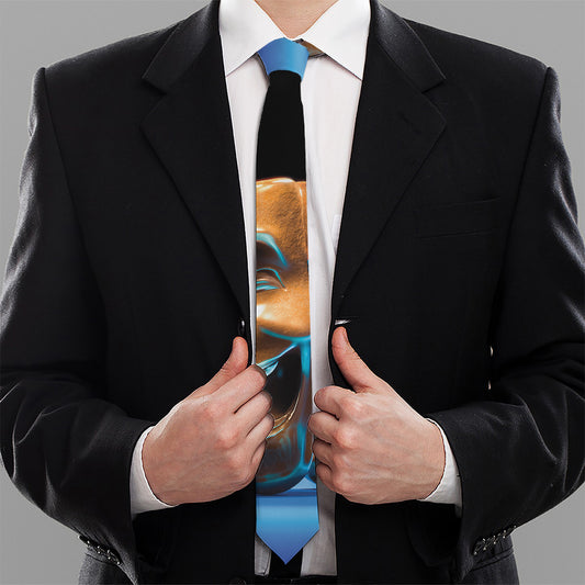 The Sock And Buskin Theatre Masks Print Necktie