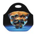 The Sock And Buskin Theatre Masks Print Neoprene Lunch Bag