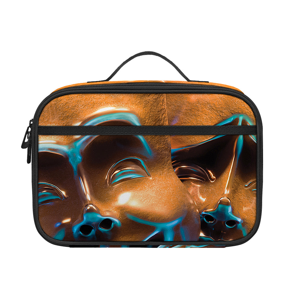 The Sock And Buskin Theatre Masks Print Portable Lunch Bag