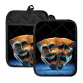 The Sock And Buskin Theatre Masks Print Pot Holders With Pocket