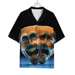 The Sock And Buskin Theatre Masks Print Rayon Hawaiian Shirt