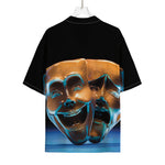 The Sock And Buskin Theatre Masks Print Rayon Hawaiian Shirt