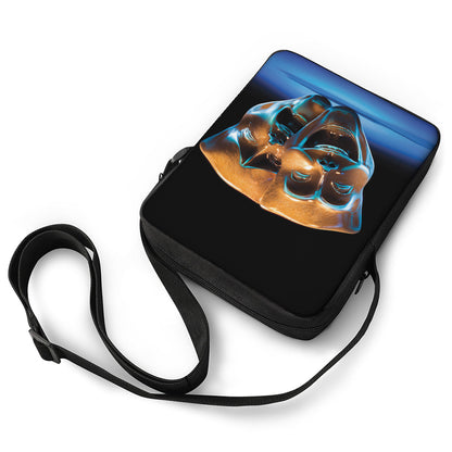 The Sock And Buskin Theatre Masks Print Rectangular Crossbody Bag