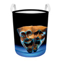 The Sock And Buskin Theatre Masks Print Round Laundry Basket